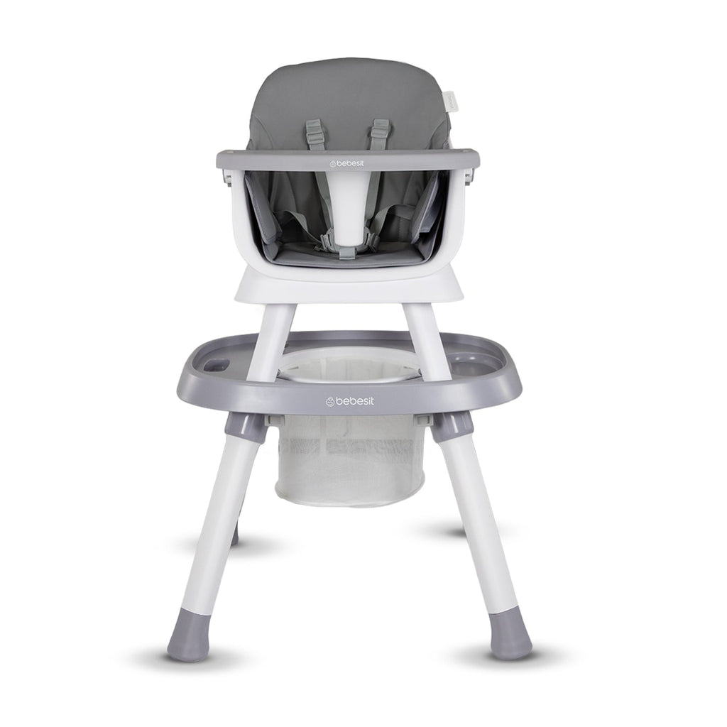 Silla Comedor Steps Premium 12 En 1 Gris Bebesit