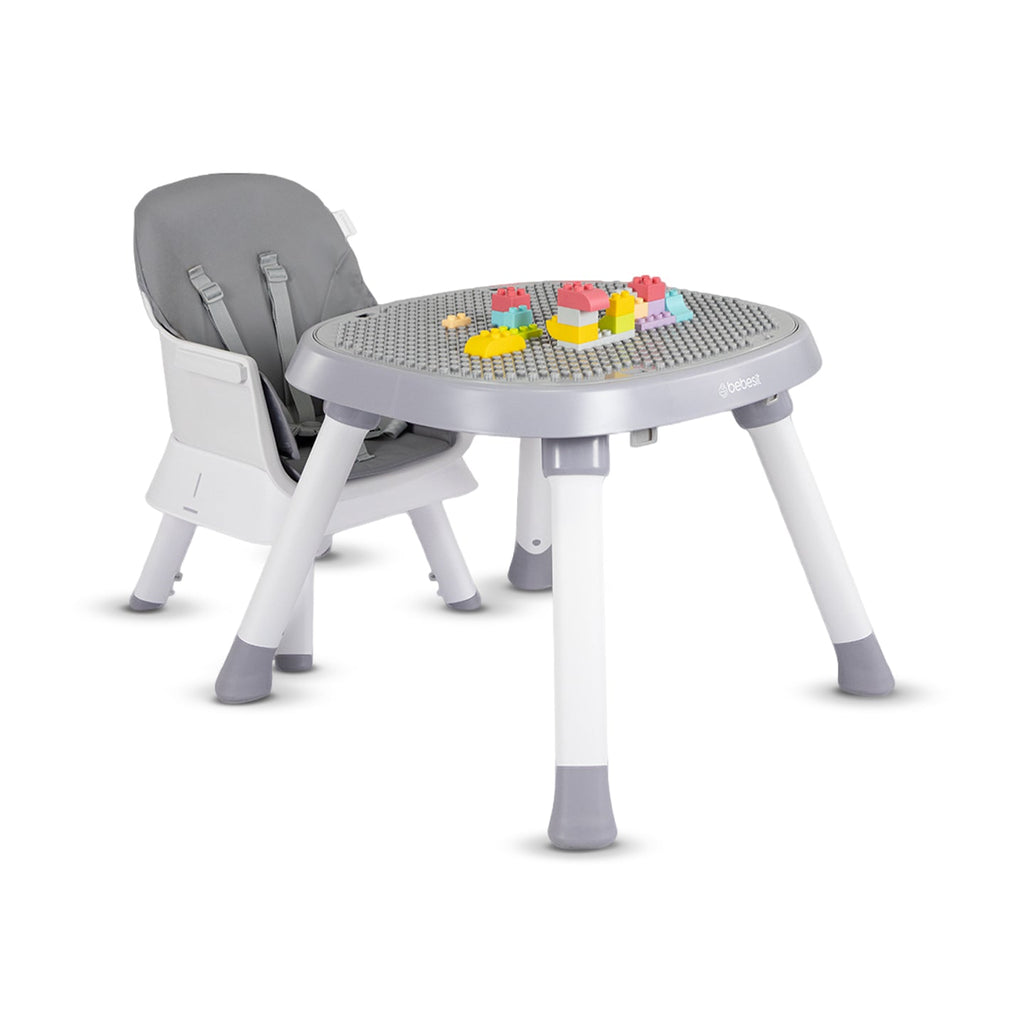 Silla Comedor Steps Premium 12 En 1 Gris Bebesit