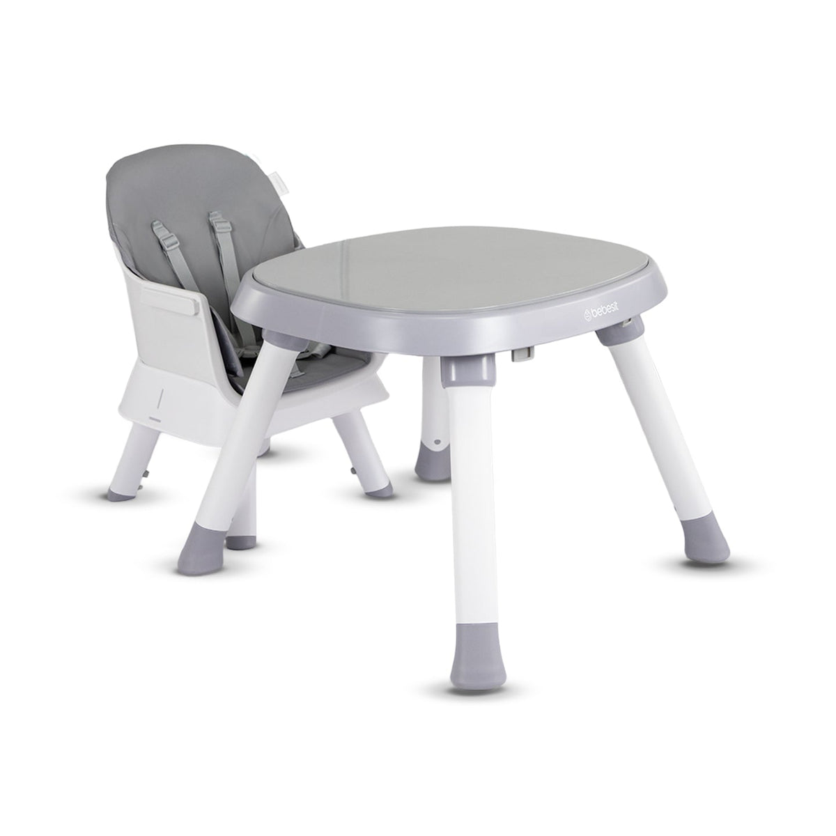 Silla Comedor Steps Premium 12 En 1 Gris Bebesit
