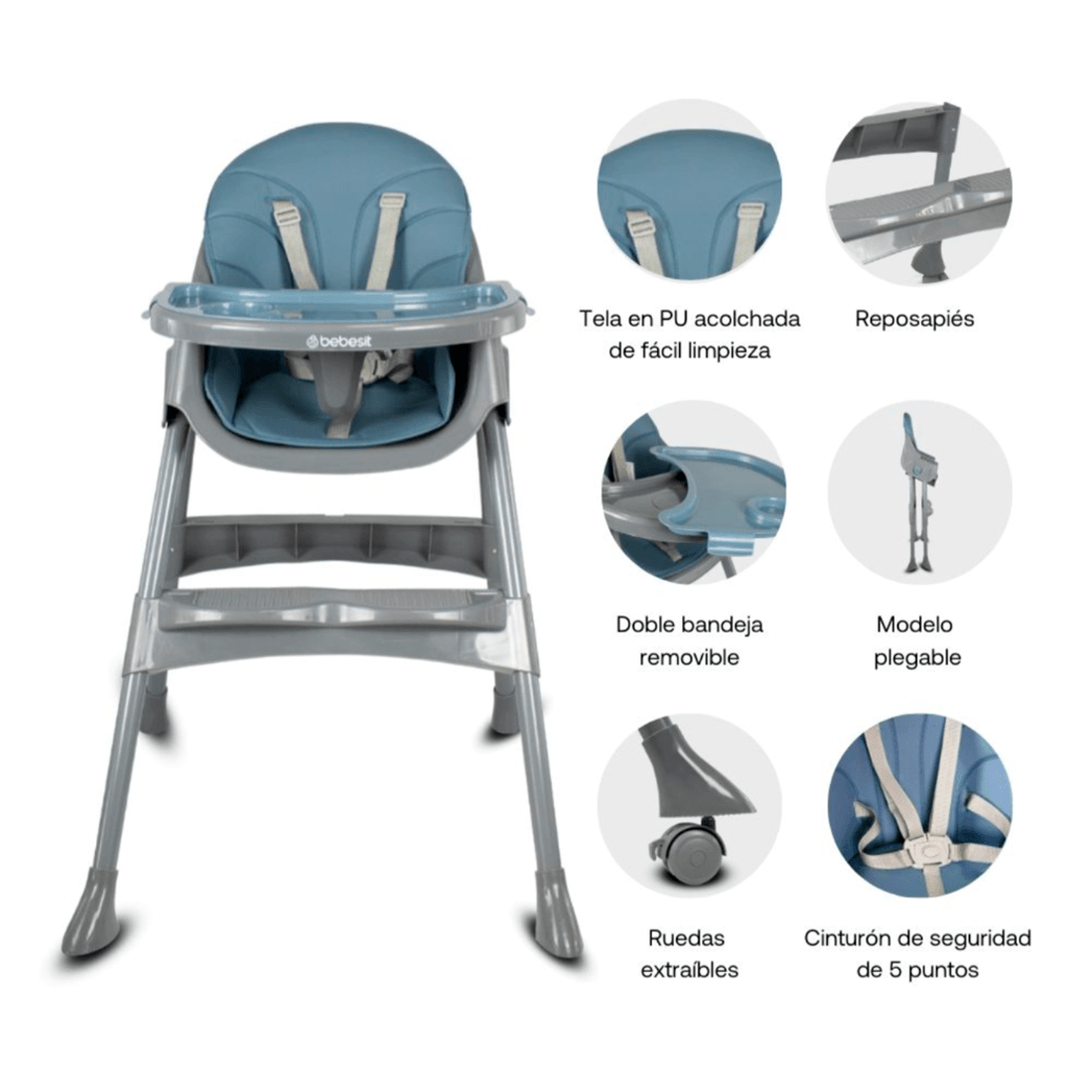 Silla Comedor Vancouver Blue Bebesit