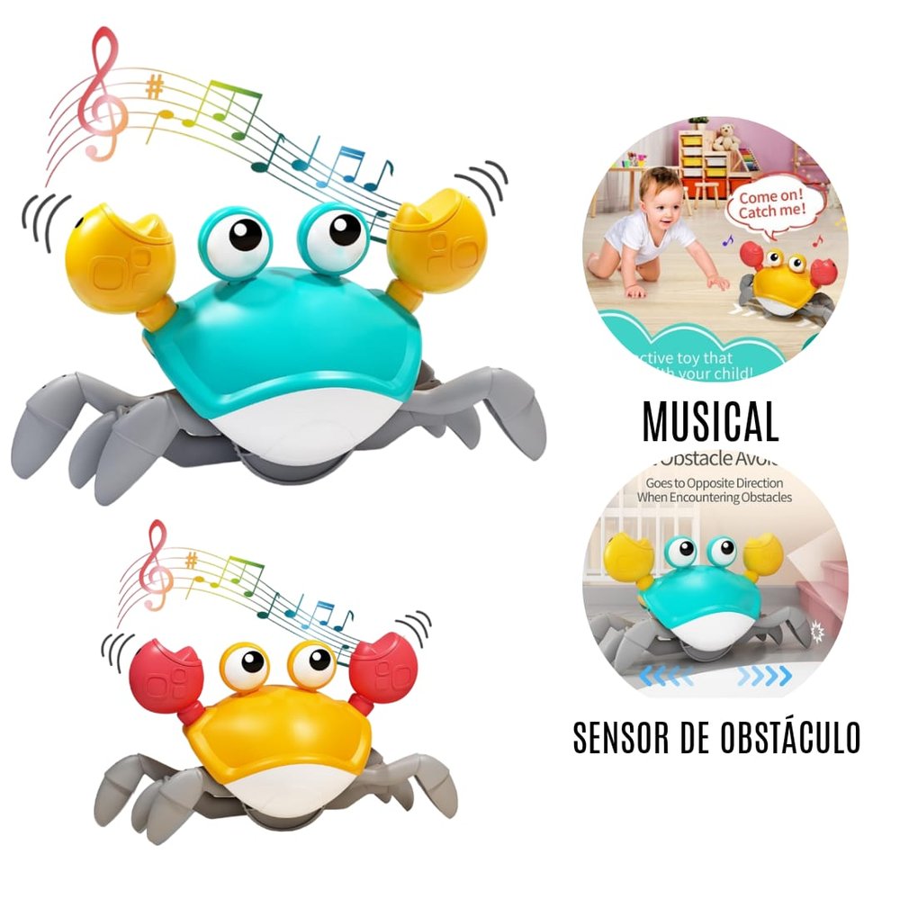 Cangrejo con Sensor para Bebés – Juguete Interactivo