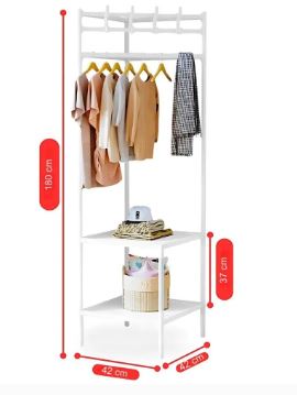 Perchero Organizador Multifuncional con Estantes