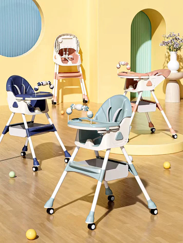 Comedor para Bebé con Barra de Juegos – Ajustable, Seguro y Plegable