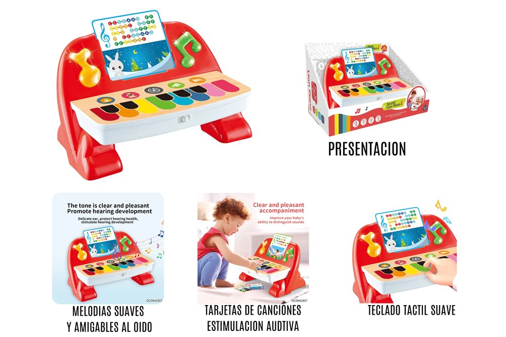 Piano Infantil Juguete Musical con Tarjetas – Educativo y Divertido