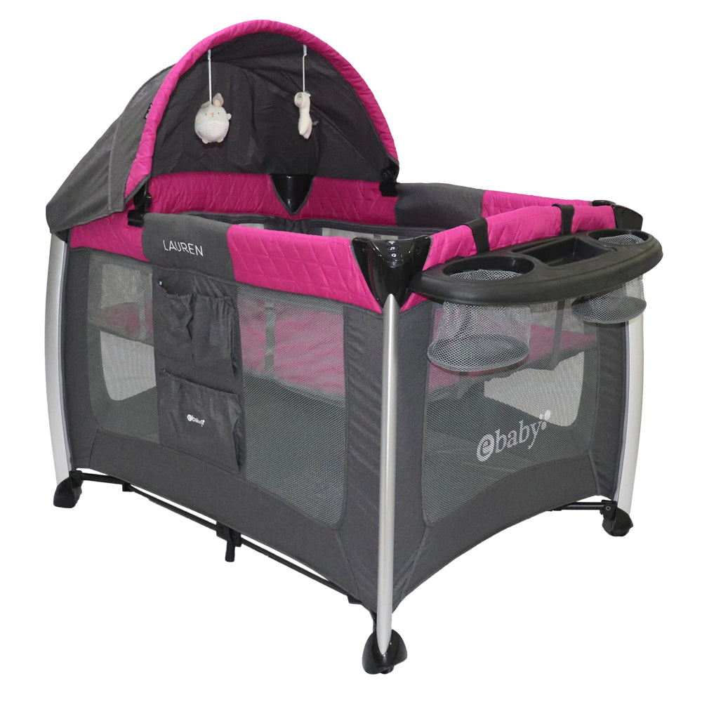 Cuna Corral Lauren Fucsia Ebaby®