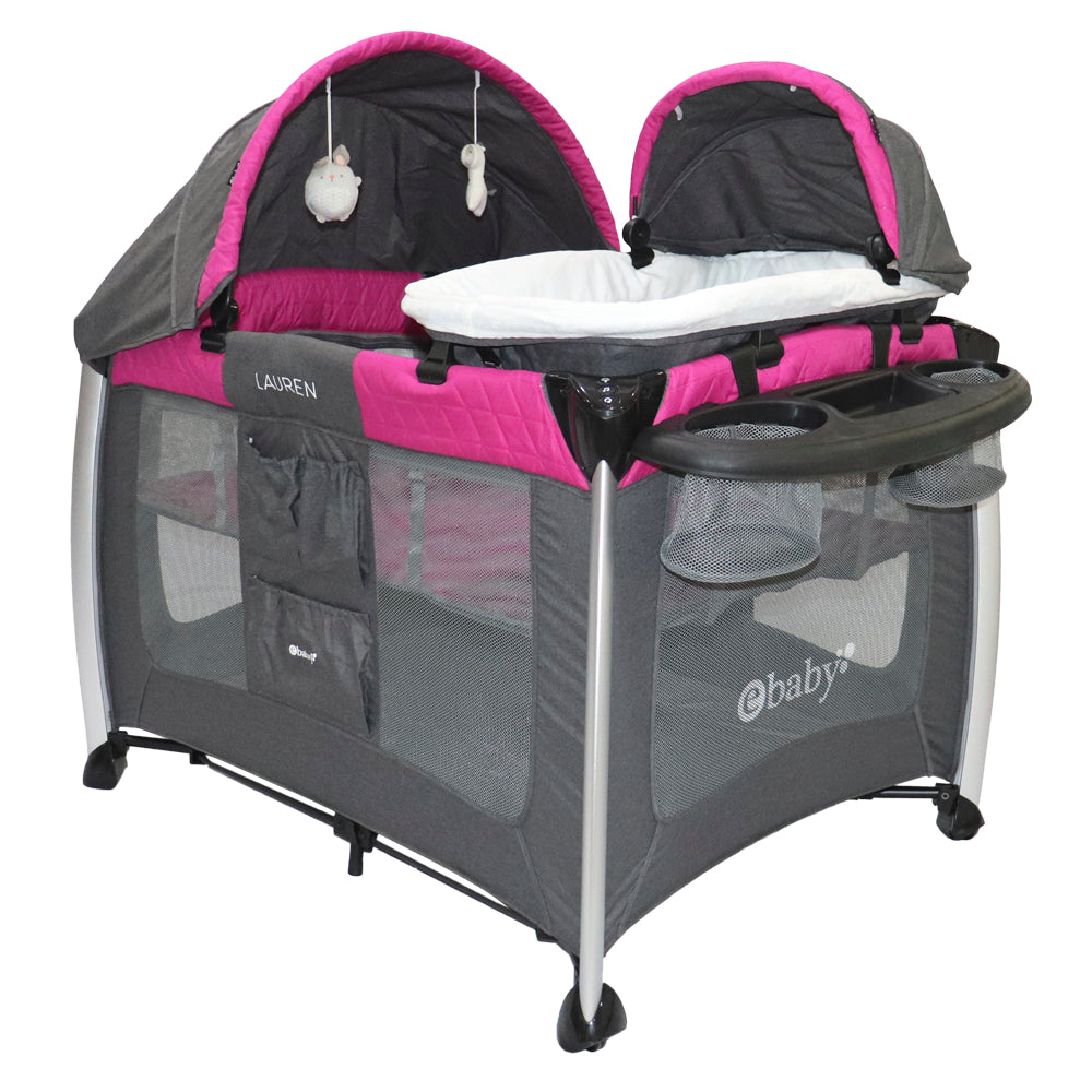 Cuna Corral Lauren Fucsia Ebaby®