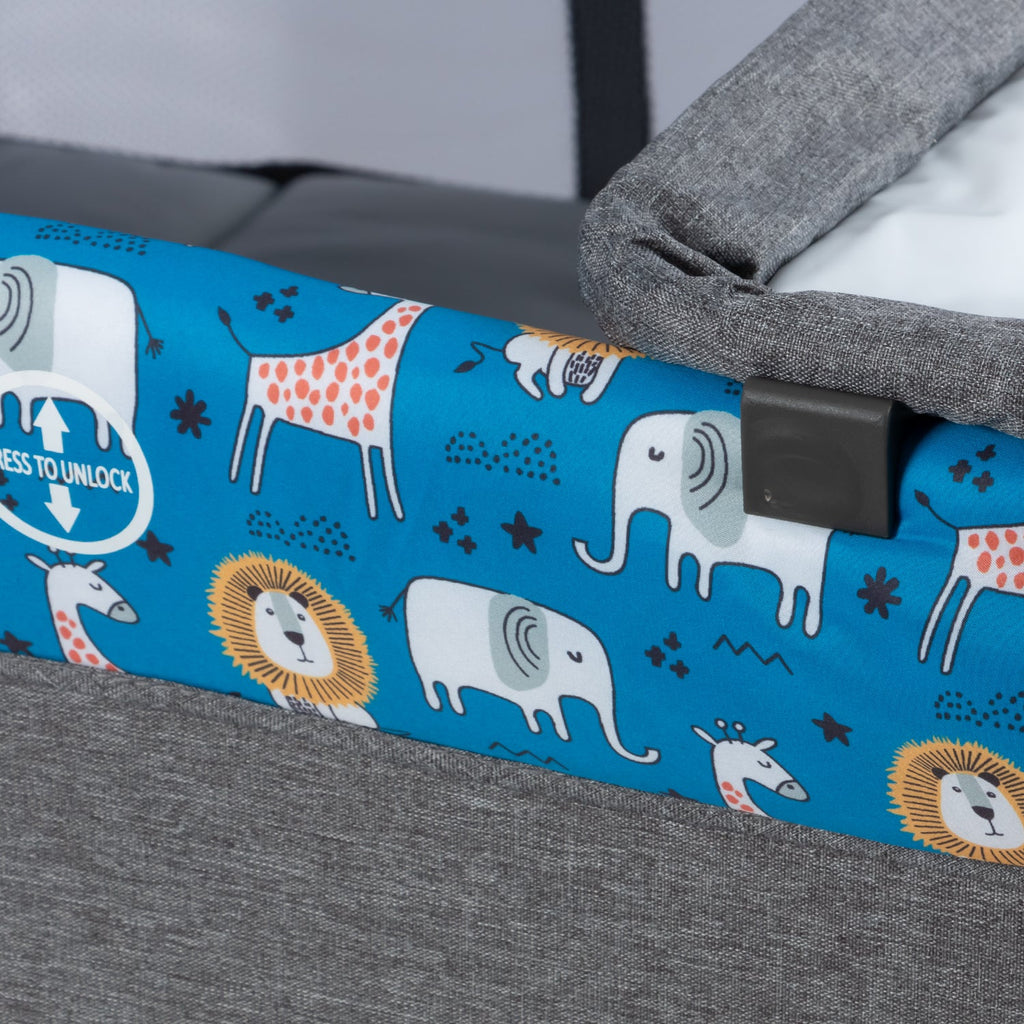 Cuna Corral Sally Azul Ebaby® detalle