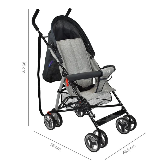 Coche Paseador Future Negro Happy Baby medidas