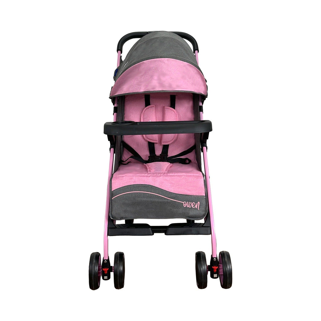 Coche Paseador Owen Rosa Happy Baby Frente