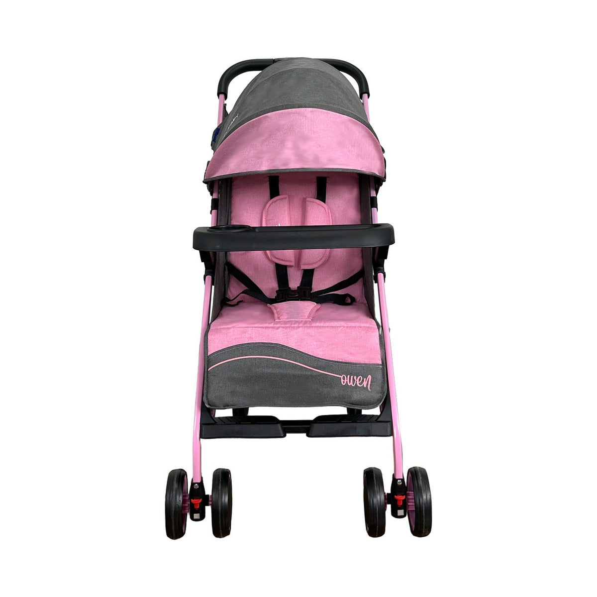 Coche Paseador Owen Rosa Happy Baby Frente