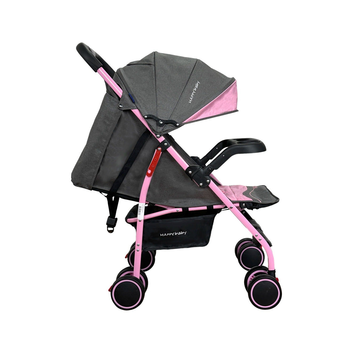 Coche Paseador Owen Rosa Happy Baby Perfil