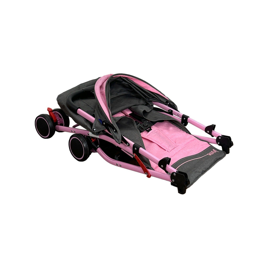 Coche Paseador Owen Rosa Happy Baby Plegado