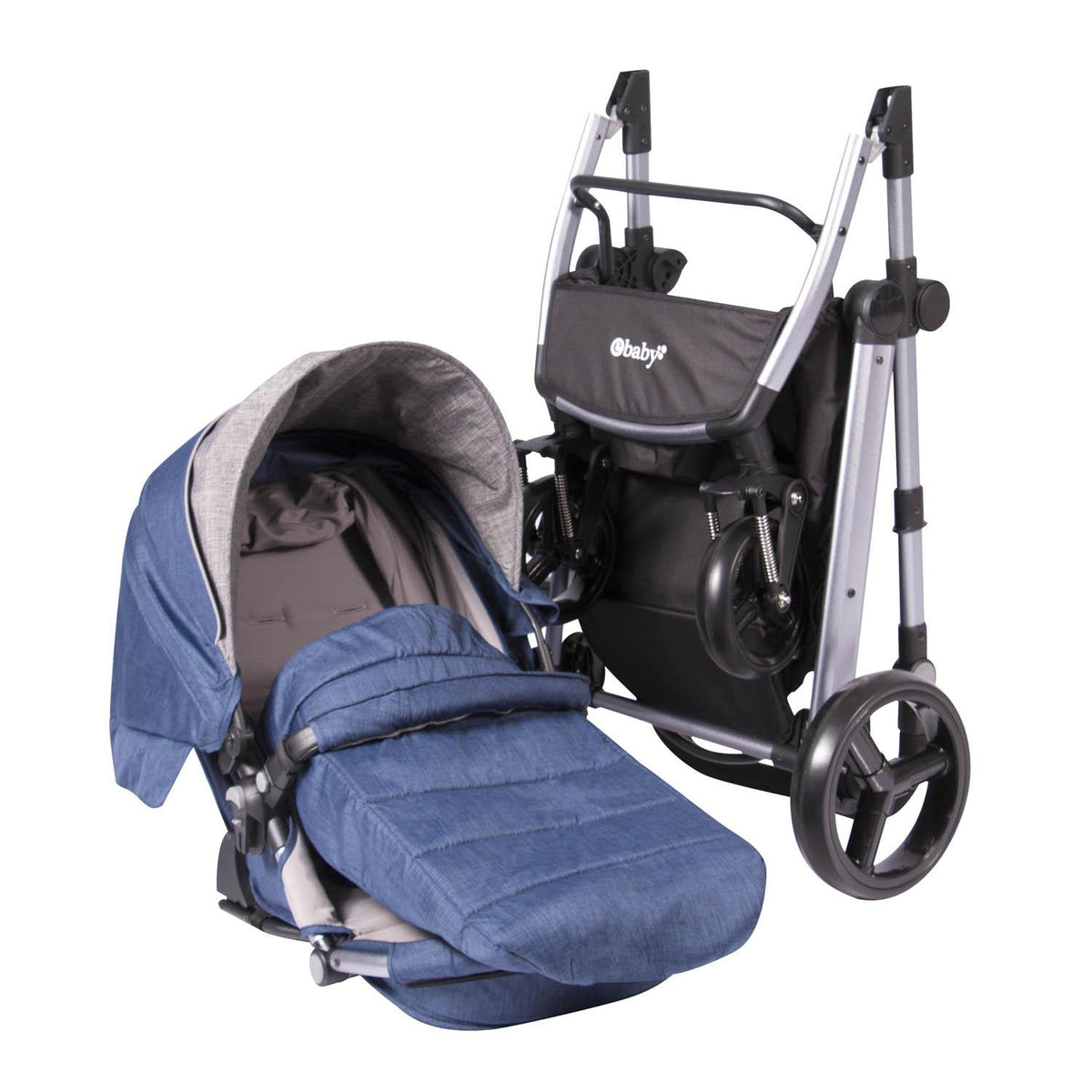 Coche Sarul Deluxe Azul Ebaby® PLEGADO