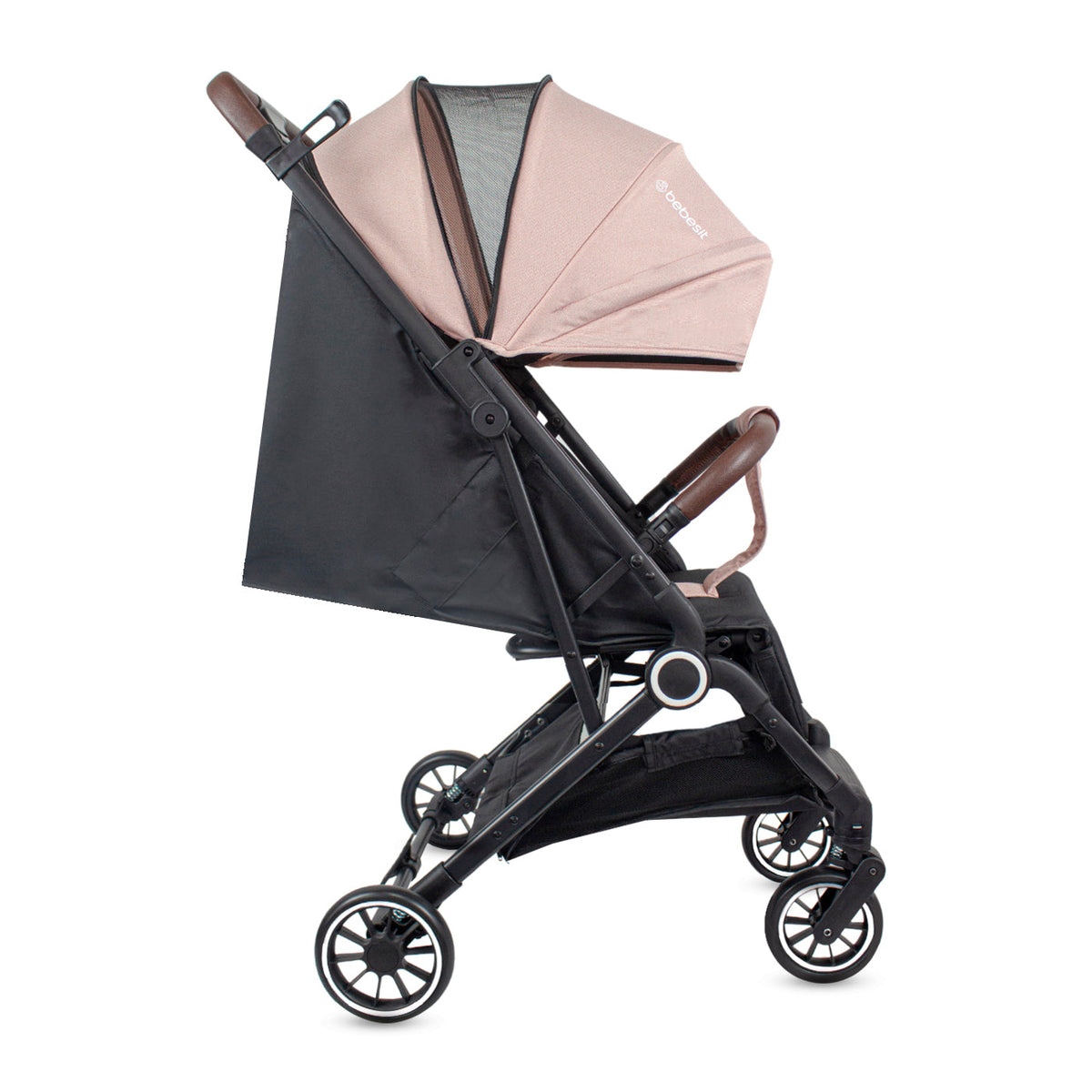 Coche Maleta Con Porta Bebé Micro Rosa Bebesit Modelo