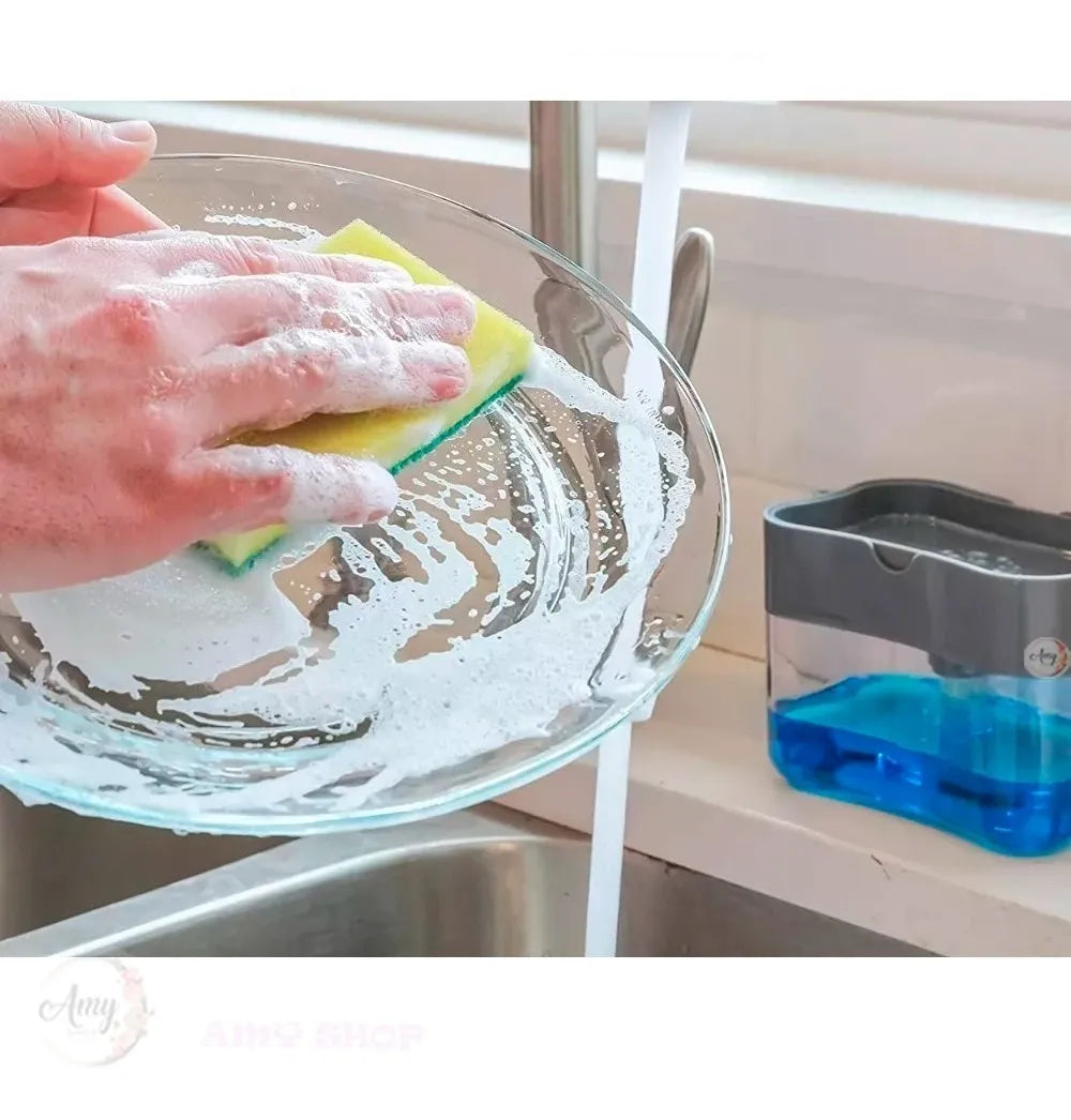 Dispensador de Jabón para Loza con Esponja