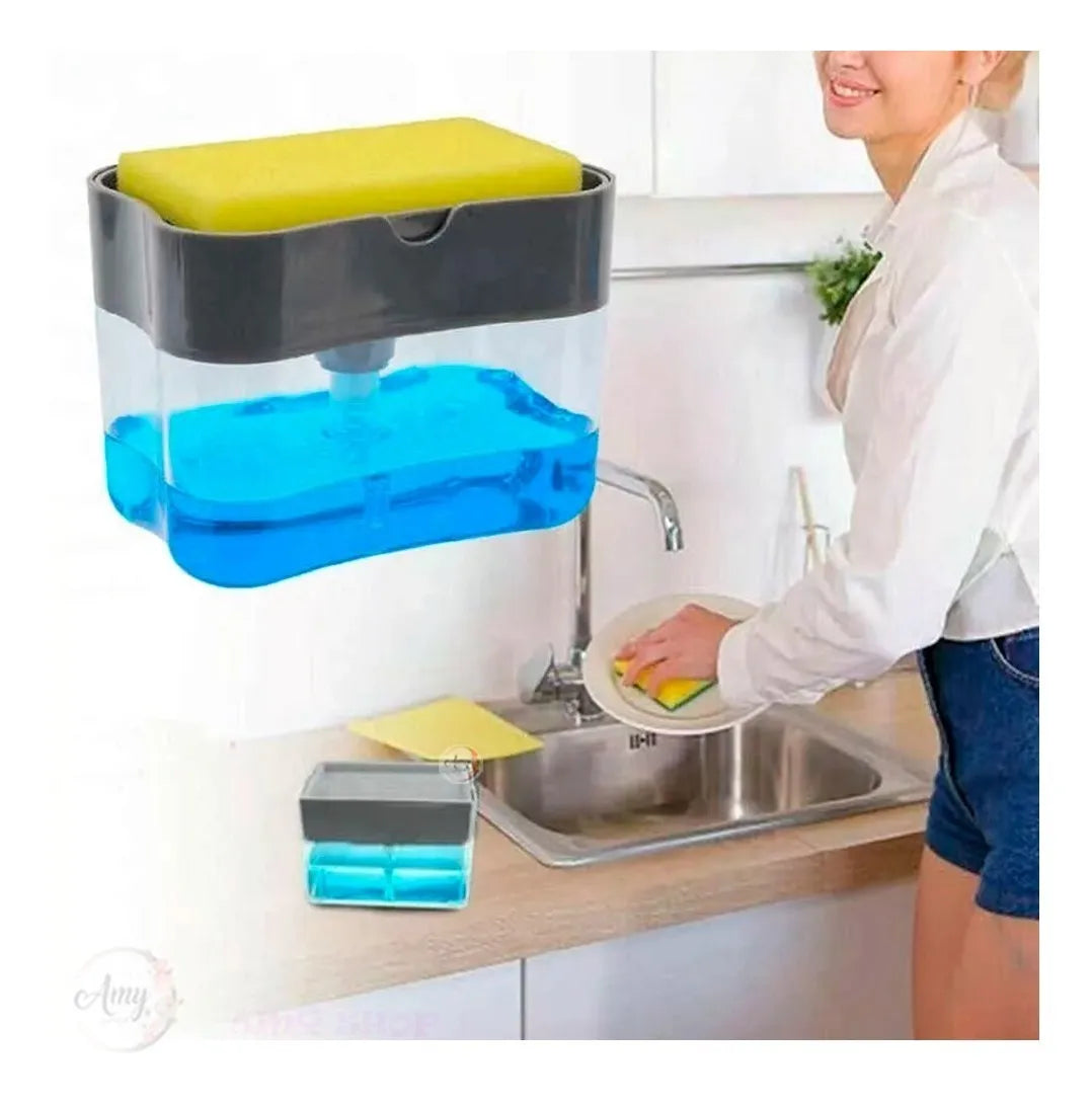 Dispensador de Jabón para Loza con Esponja