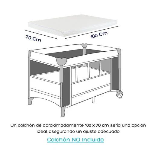 Cuna Corral Relax Bebesit Azul