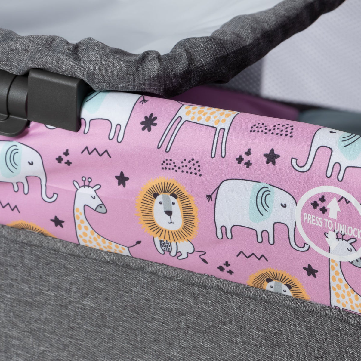 Cuna Corral Sally Rosa Ebaby® estampado