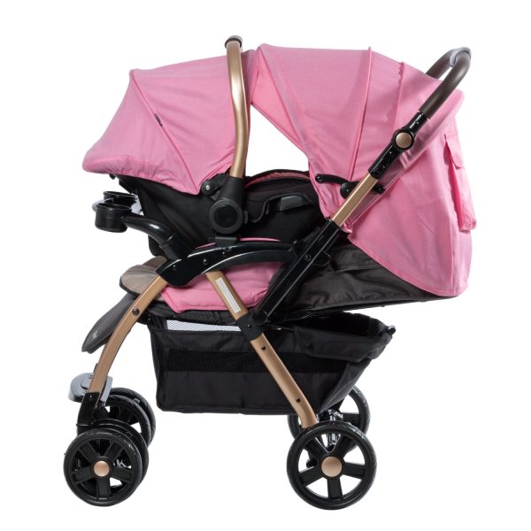 Coche Travel System Braviar Rosa EB1092-1 Ebaby®