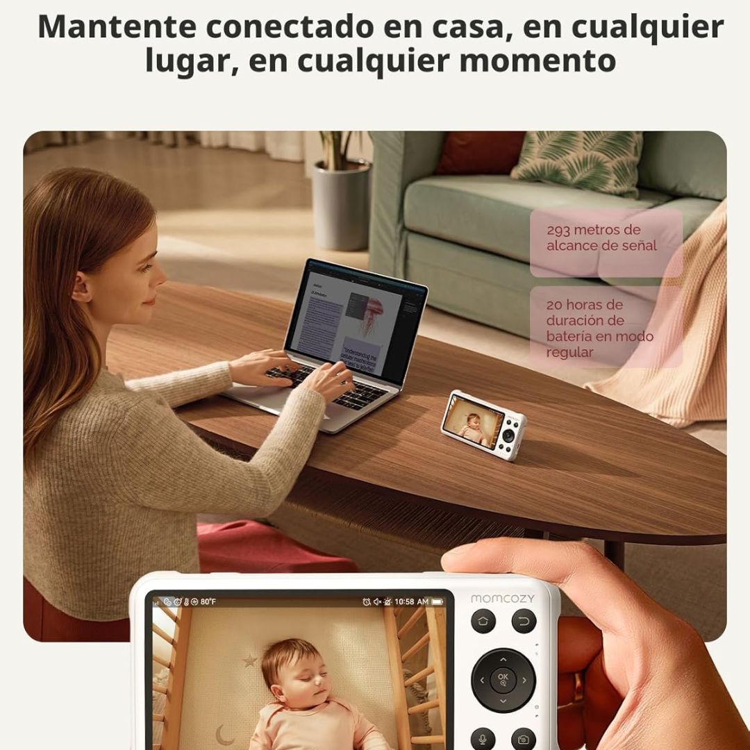 Cámara Monitor de Vídeo 360 Bebé Momcozy cámara 