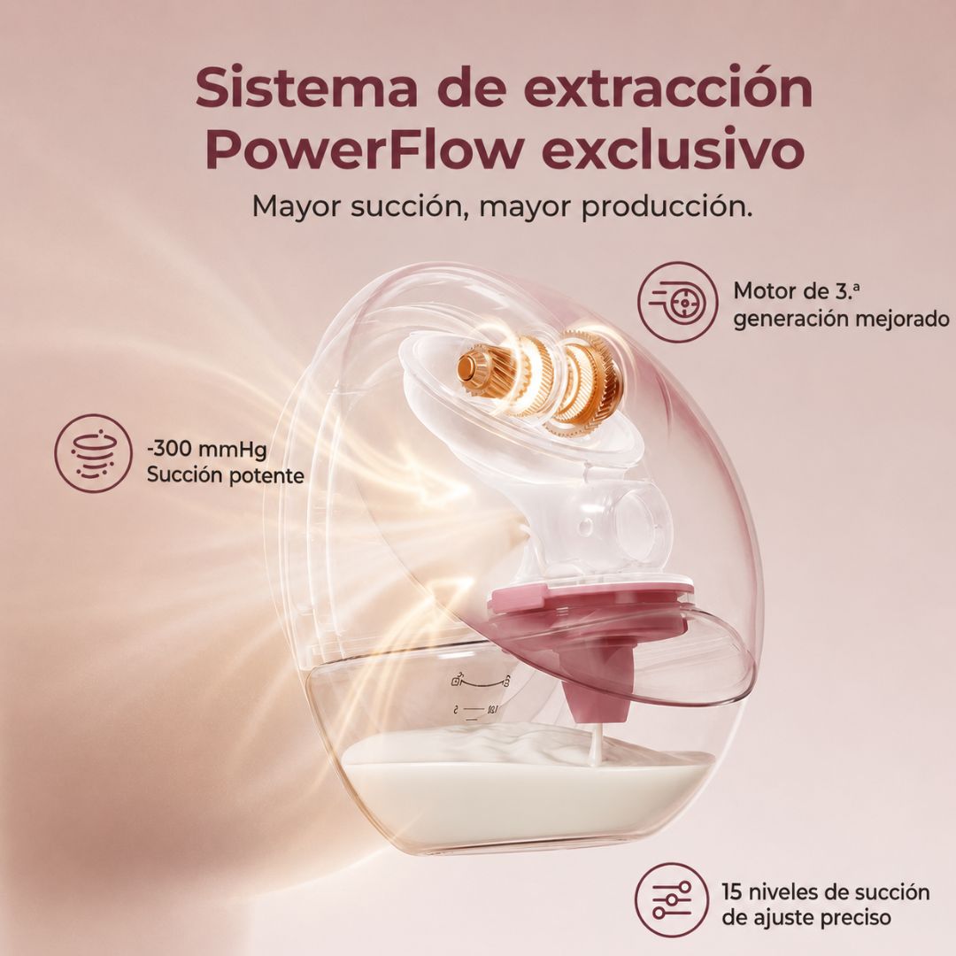 Extractor Doblé Eléctrico de Leche Manos Libres M9 Momcozy uso