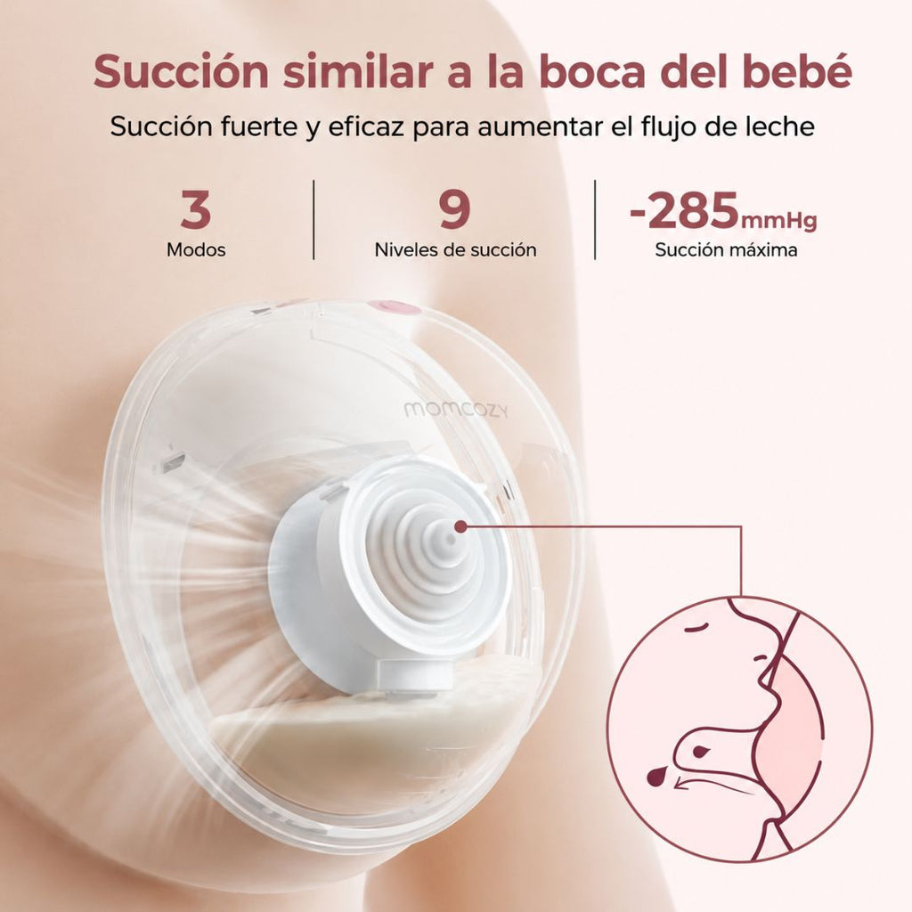 Extractor Doblé Eléctrico de Leche Manos Libres M5 Pro Momcozy