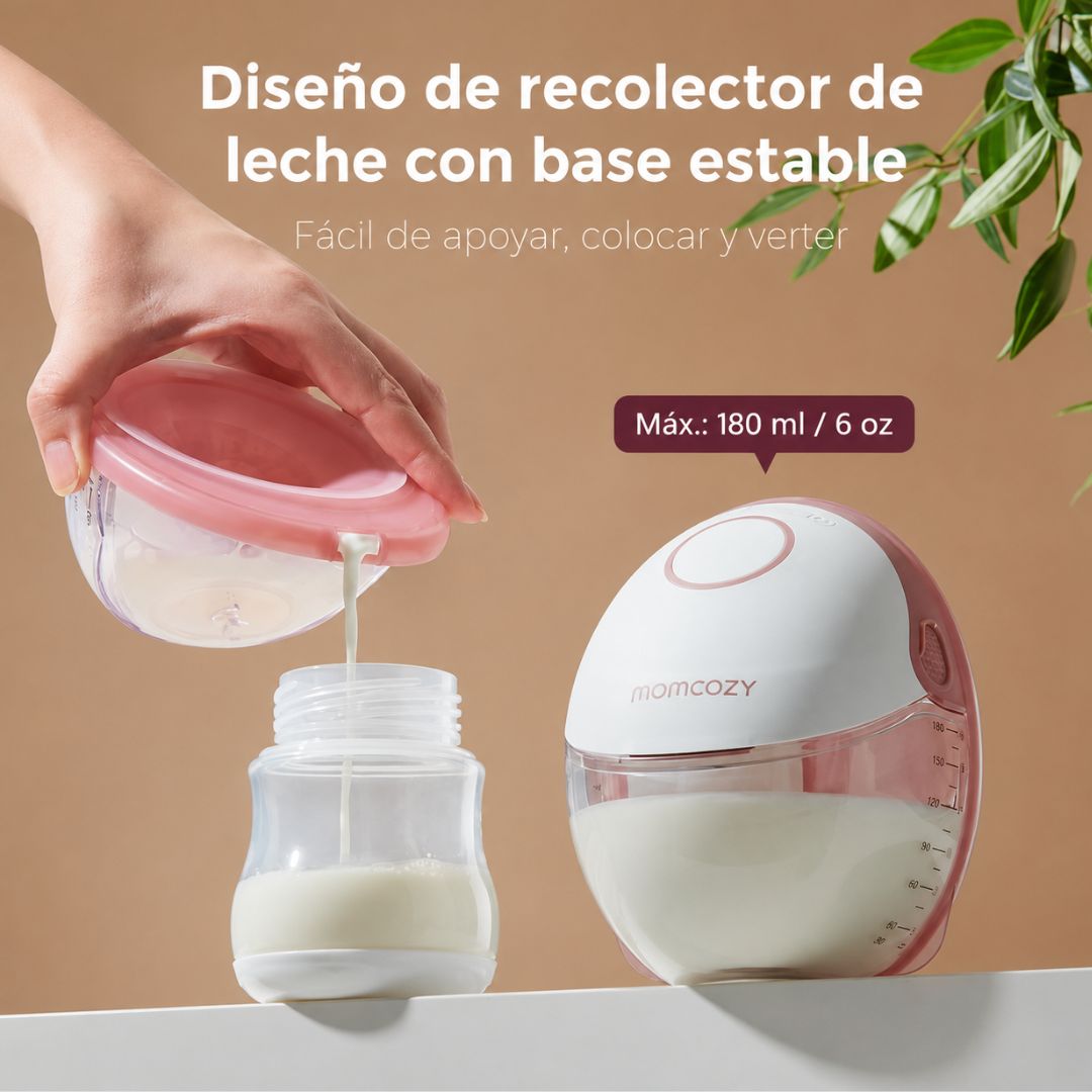 Extractor Doblé Eléctrico de Leche Manos Libres M6 Momcozy medida 6oz