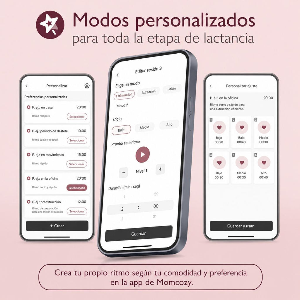 Extractor Doblé Eléctrico de Leche Manos Libres M9 Momcozy app lactancia
