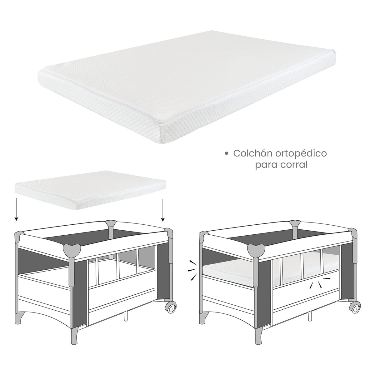 Colchón Ortopédico Corral Bebé Premium Baby
