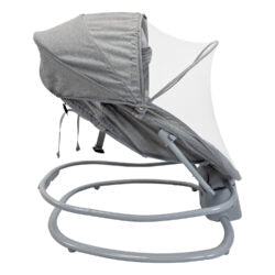 Silla Mecedora 4 En 1 Estrellas Gris Premium Baby Toldillo