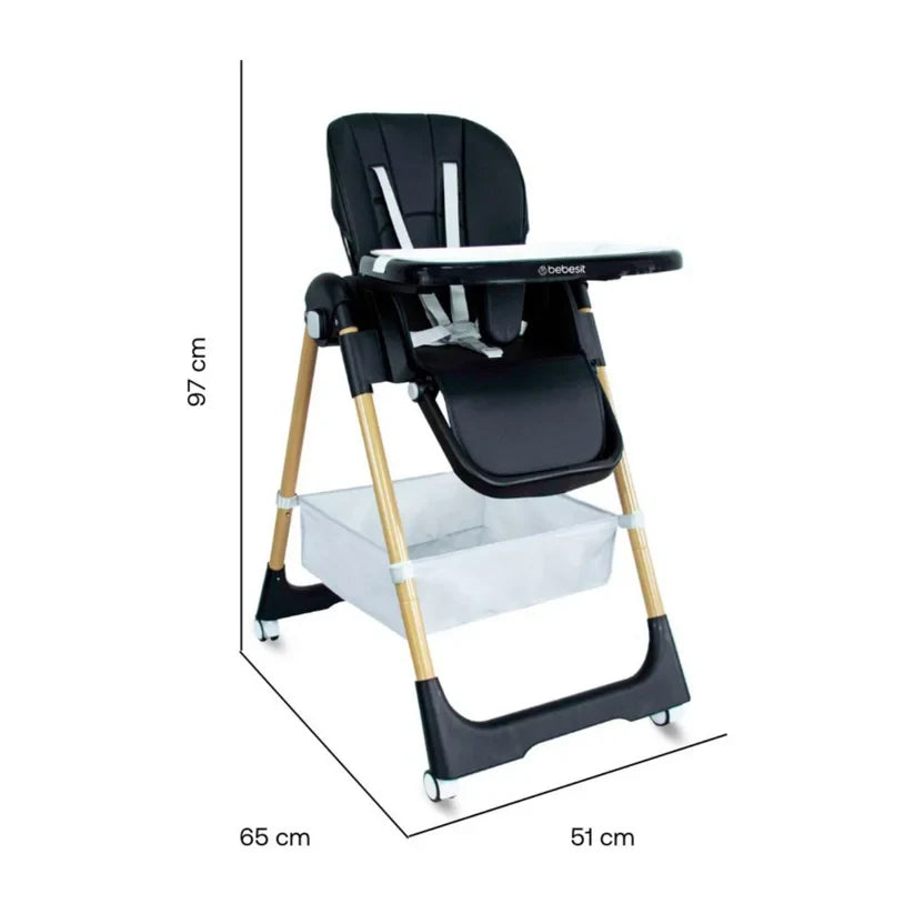 Silla Comedor Prime Negro Bebesit  medidas
