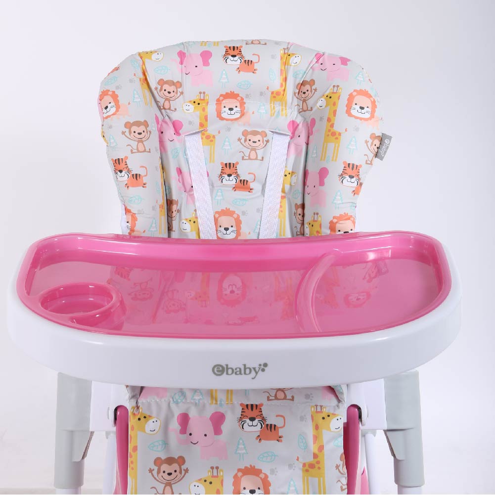 Silla Comedor 6 Niveles Lori Animales Rosa Ebaby®