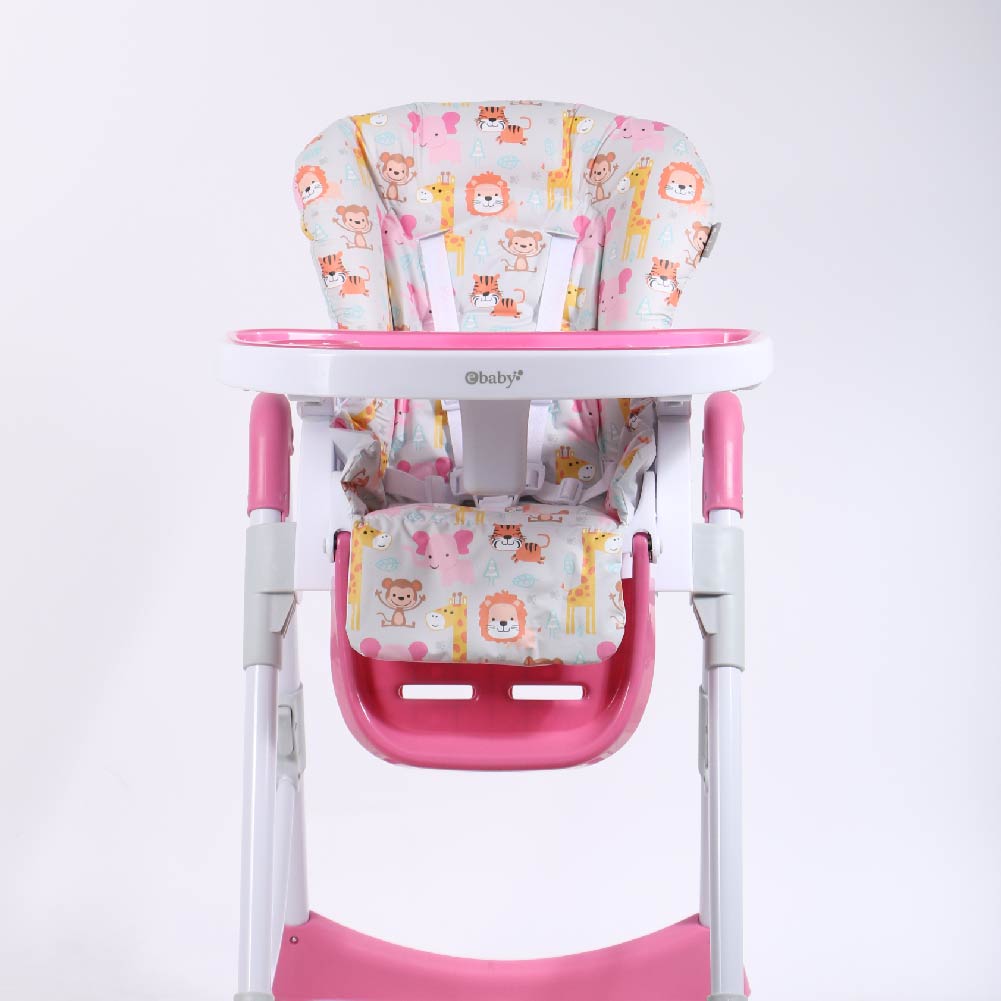 Silla Comedor 6 Niveles Lori Animales Rosa Ebaby®