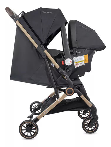 Coche Maleta Con Porta Bebé Micro Negro Bebesit Estilo