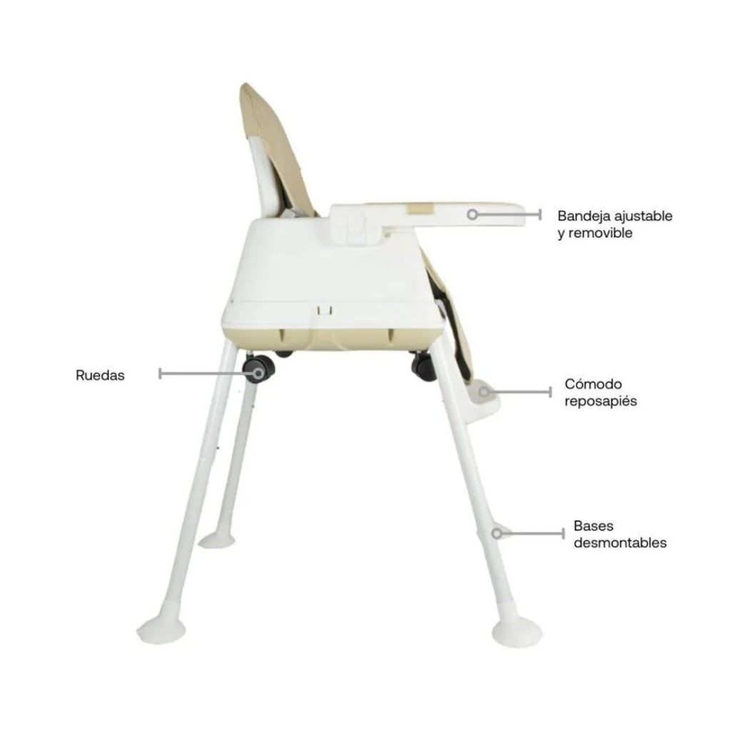 Silla Comedor 3 en 1 Smart Beige Bebesit Uso