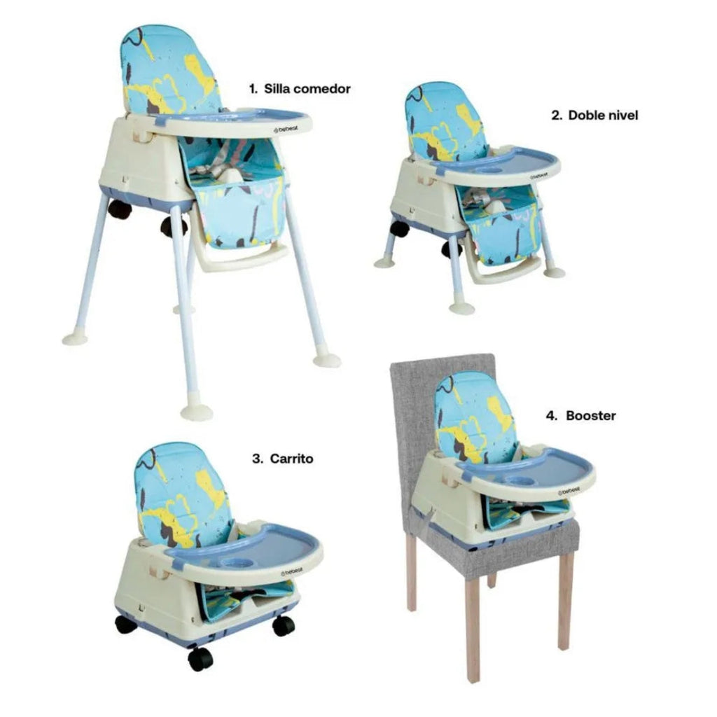 Silla Comedor 3 en 1 Smart Azul Bebesit